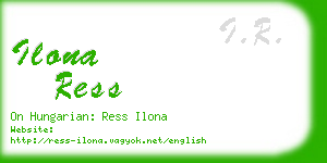 ilona ress business card